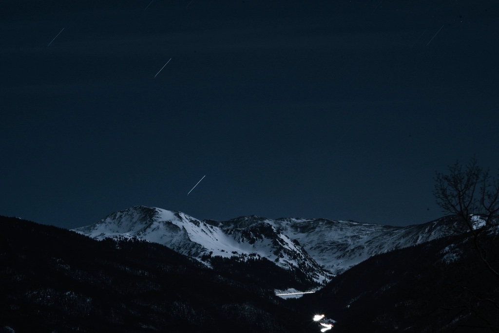 Snowy mountain range landscape background