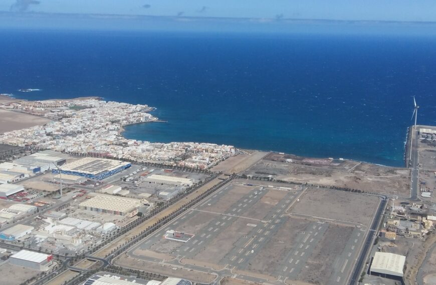 Aerial view of Arinaga (coastal town in Gran Canaria) - 8 August 2020 - 3x4 format