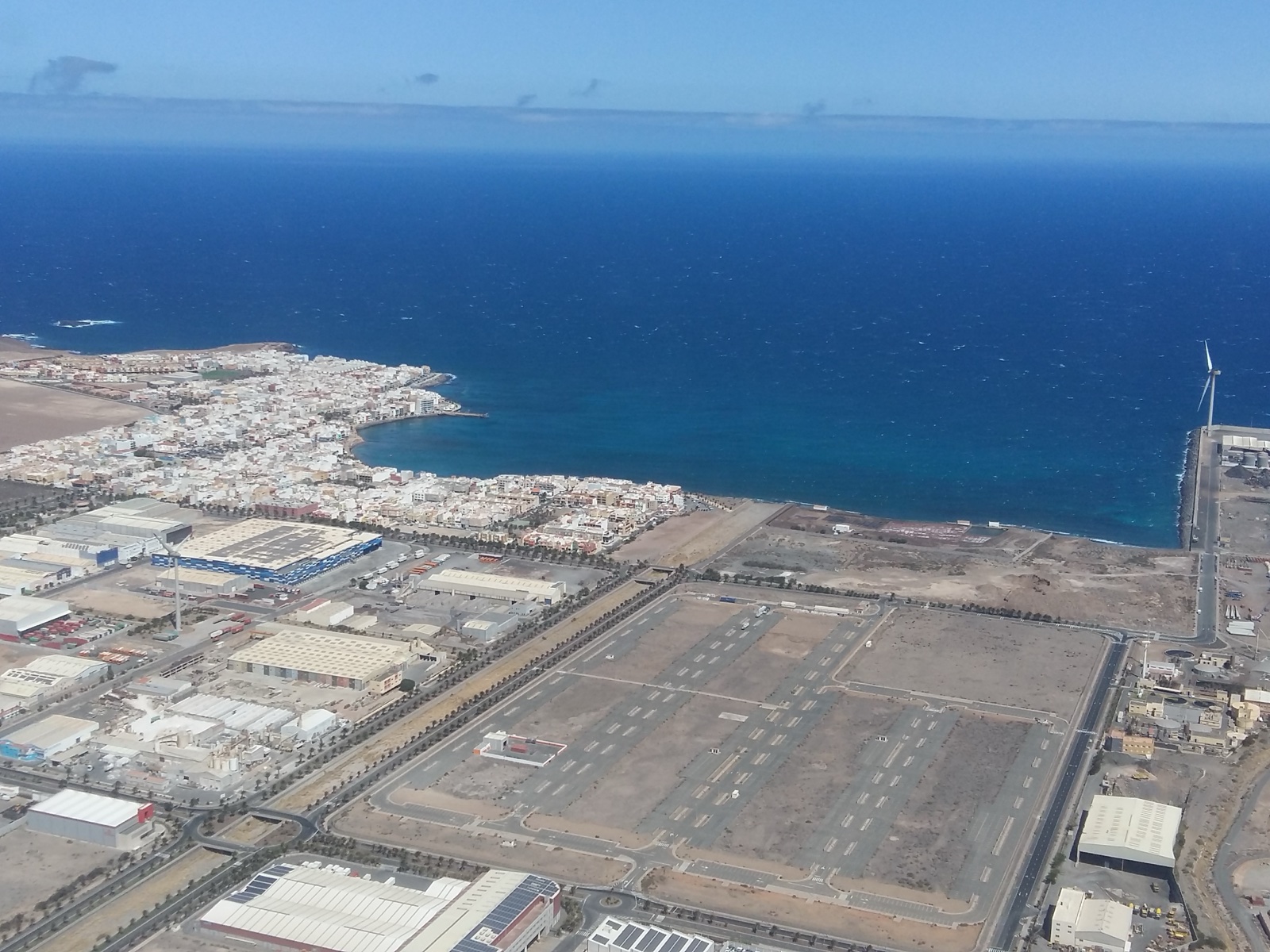 Aerial view of Arinaga (coastal town in Gran Canaria) - 8 August 2020 - 3x4 format